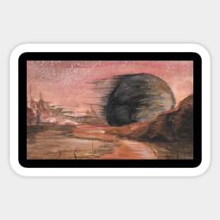 Alien landscape - astronomy inspired fine art Sticker